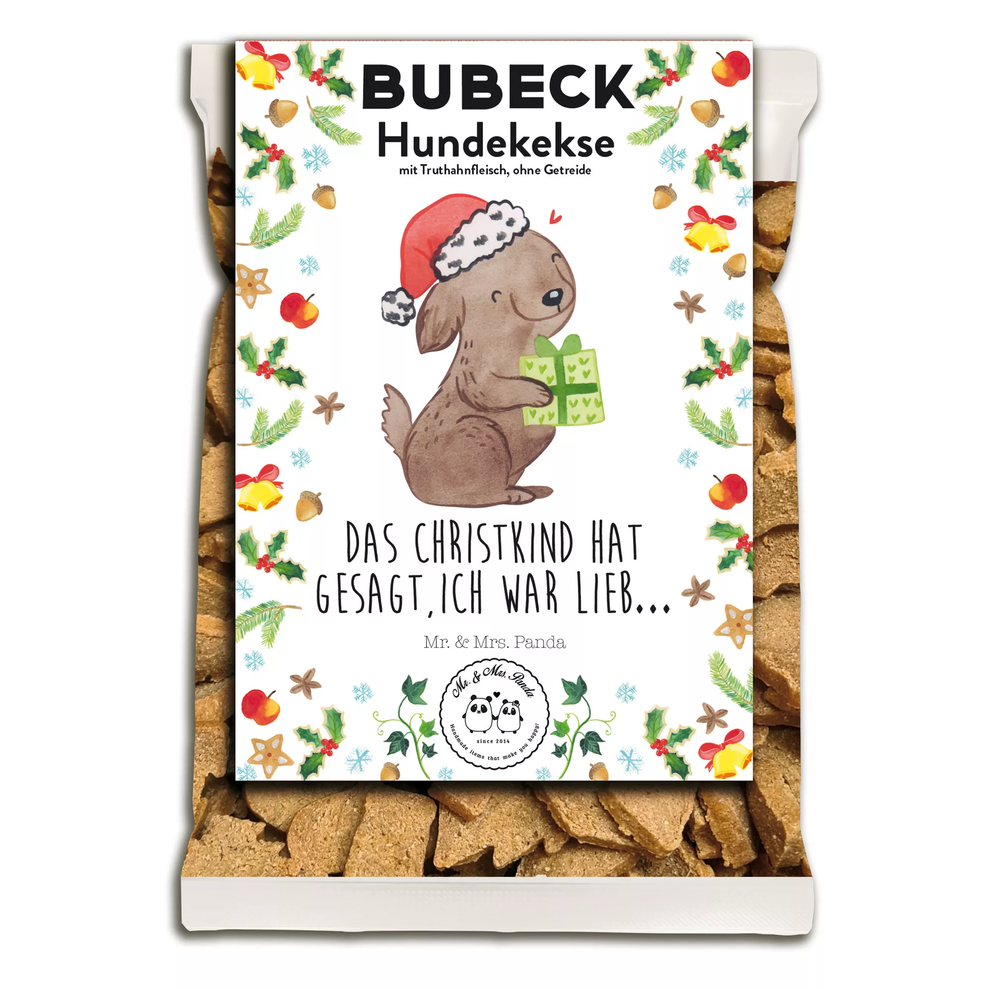 Bubeck Hundekuchenverpackung 210g Mr&Mrs Panda Weihnachten - Motiv: Christkind