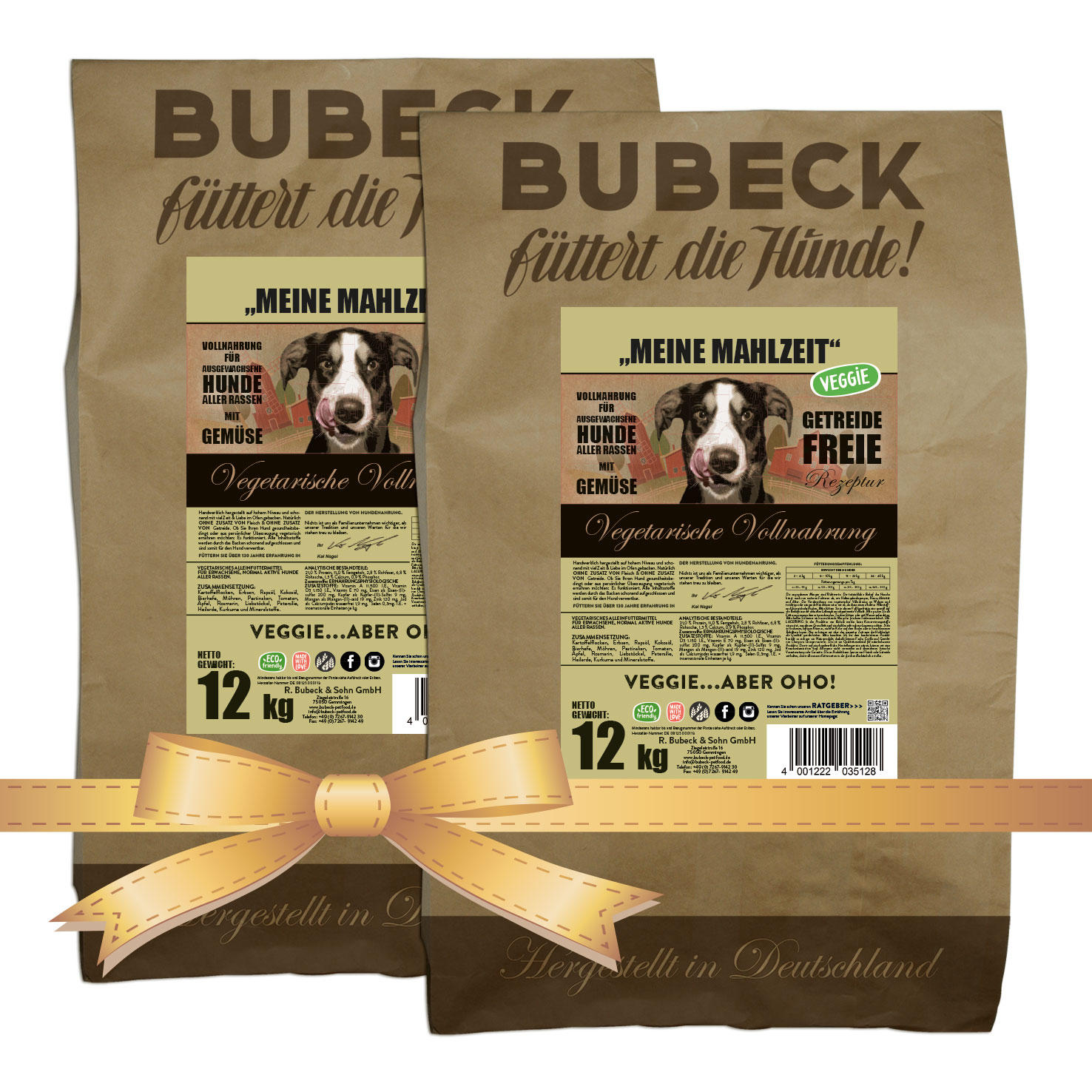 Bubeck - Vorteilspack Meine Mahlzeit Vegetarisch 2 x 12kg - Trockenfutter - getreidefrei